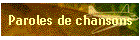 Paroles de chansons