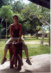 Karen sur un elephant a Kpalime.jpg (63597 octets)